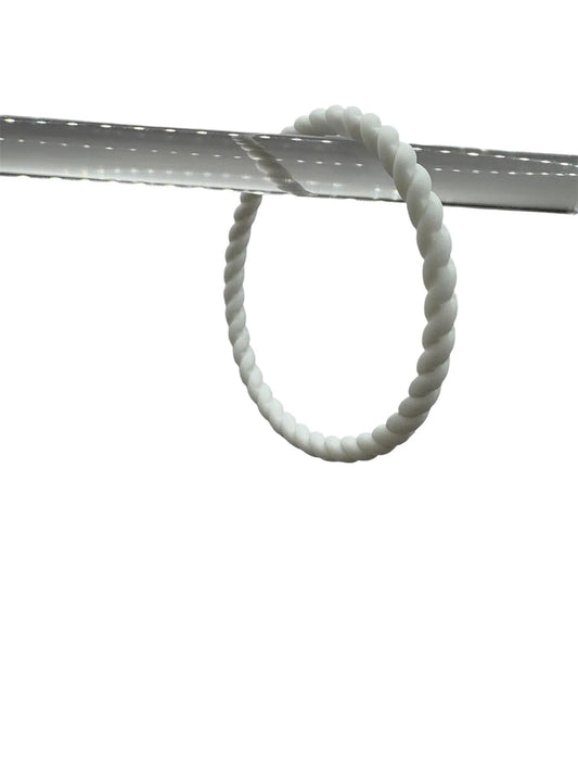 Women’s Braided Silicone Bracelet - Stackable- White