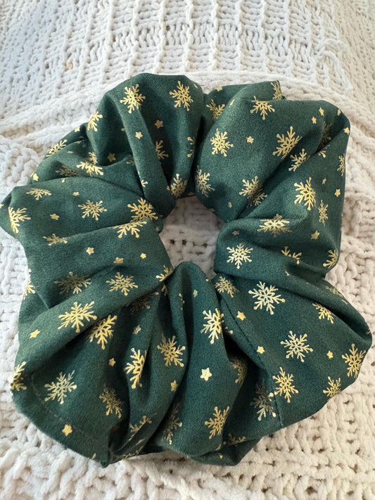 Golden Evergreen Hair XL Scrunchie